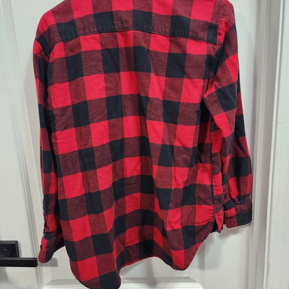 Madewell Oversized Red and Black Check Shirt - Picture 3 of 3